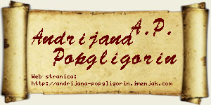 Andrijana Popgligorin vizit kartica